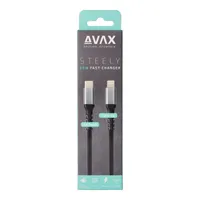 AVAX CB402G STEELY 1,5m 20W Type-C-Lightning gyorstöltő sodorszálas acélszürke adat- és töltőkábel #3