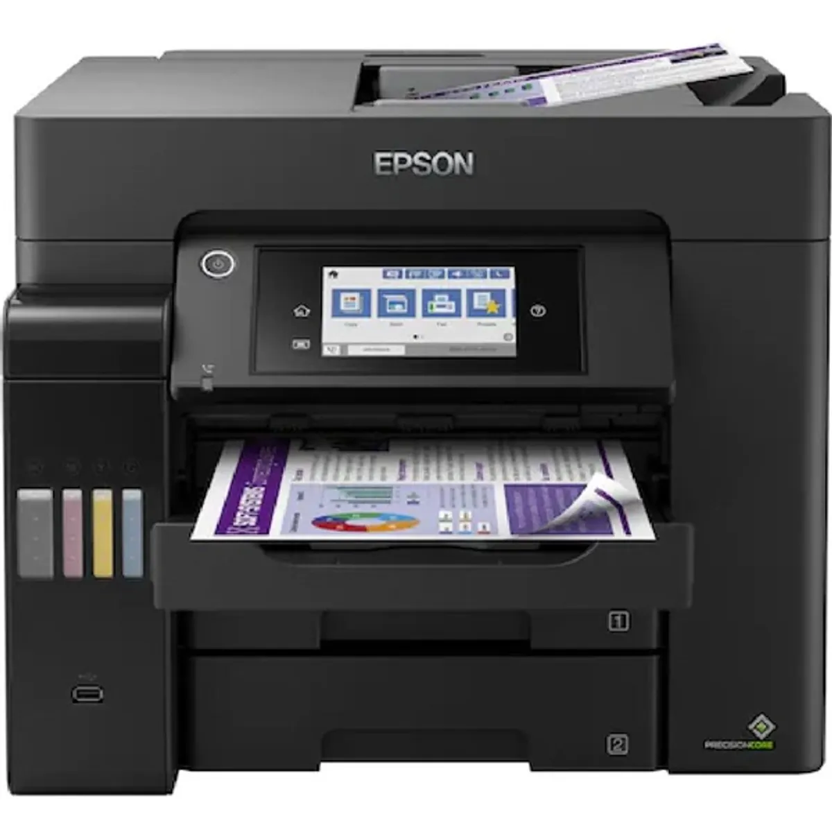 Epson EcoTank L6570 színes nyomtató MFP, Duplex, WiFi/USB/LAN, 8100/6500 oldal tinta a dobozban #1