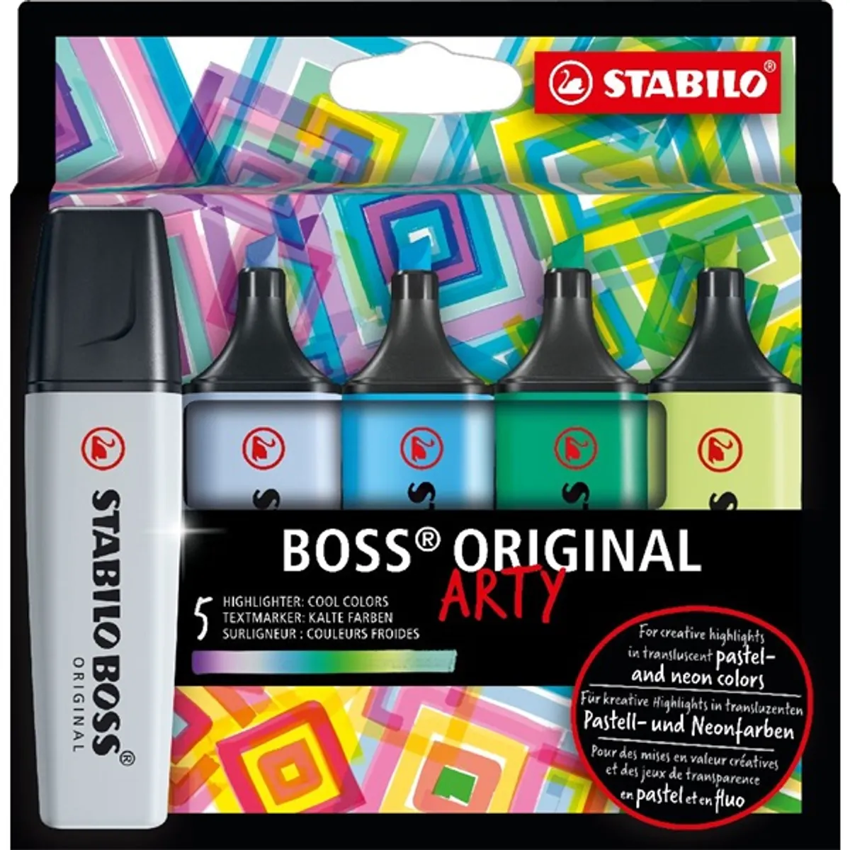 Stabilo BOSS ORIGINAL ARTY hideg színek 5 db/csomag szövegkiemelő készlet #1