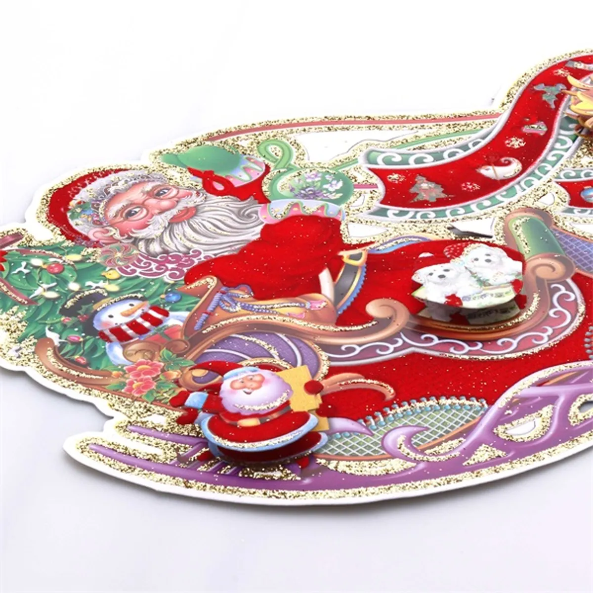 Iris 3D Mikulás mintás/24x45cm 2db karton dekoráció #2