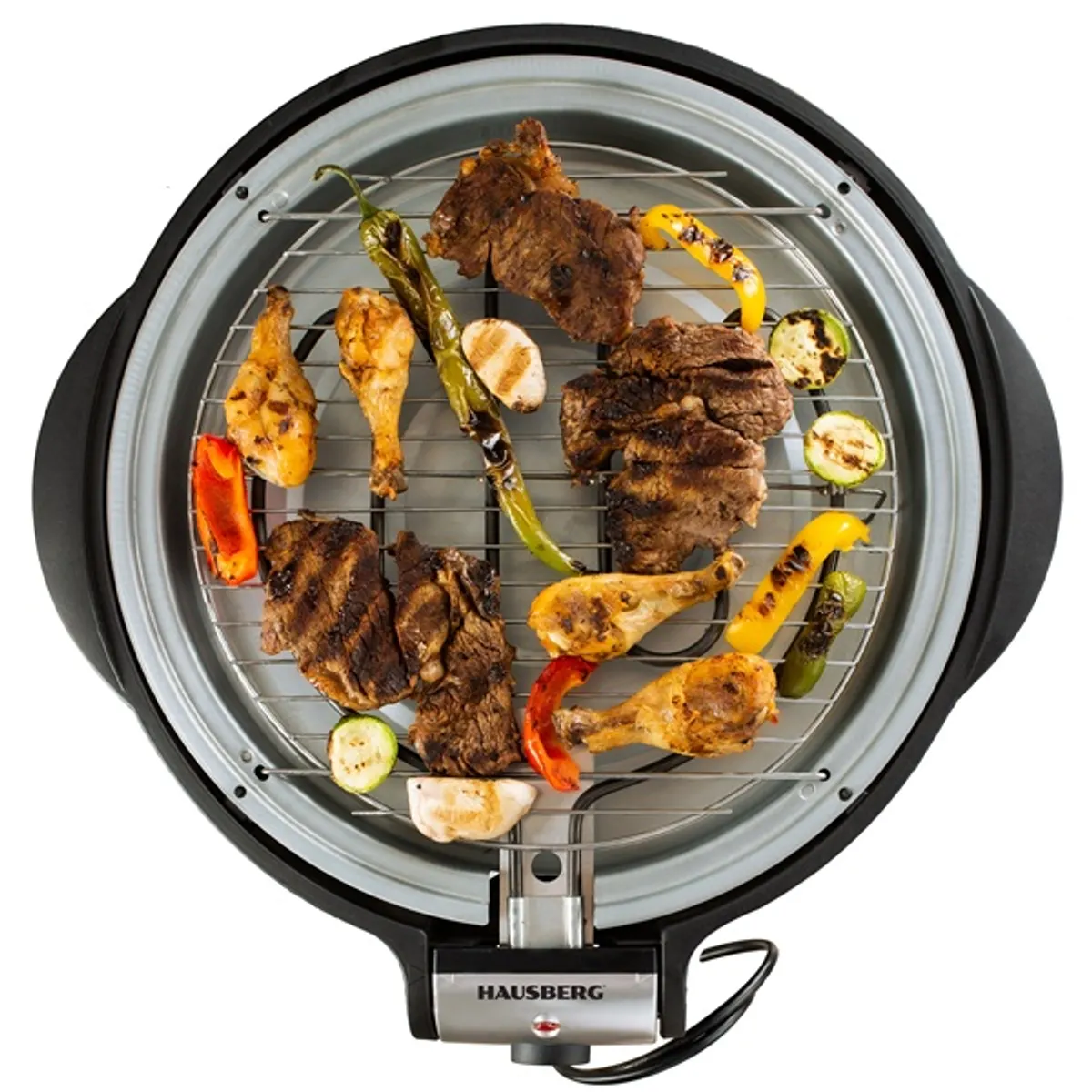 Hausberg HB-540 1600W  állvánnyal, 39,5cm grill átmérő, 5 fokozat, elektromos barbeque grillszett #3