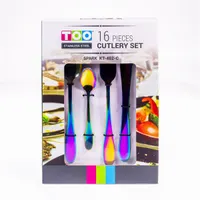 TOO KT-402 C Spark 16 db-os színes evőeszköz készlet #2