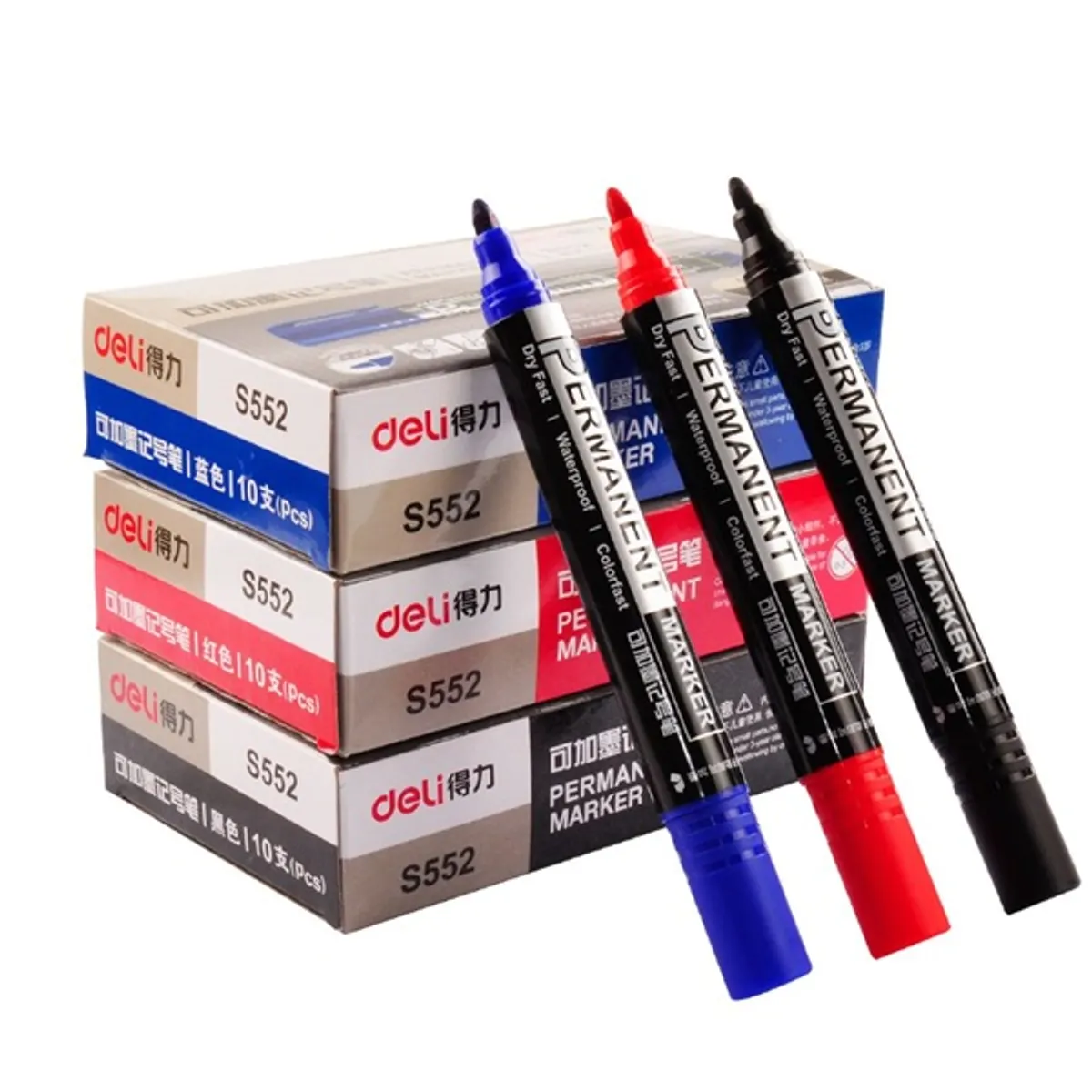 Deli Think kerek hegyű fekete permanent marker #1