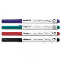 Niceday kerek vékony hegyű 4db-os vegyes színű táblamarker készlet #1