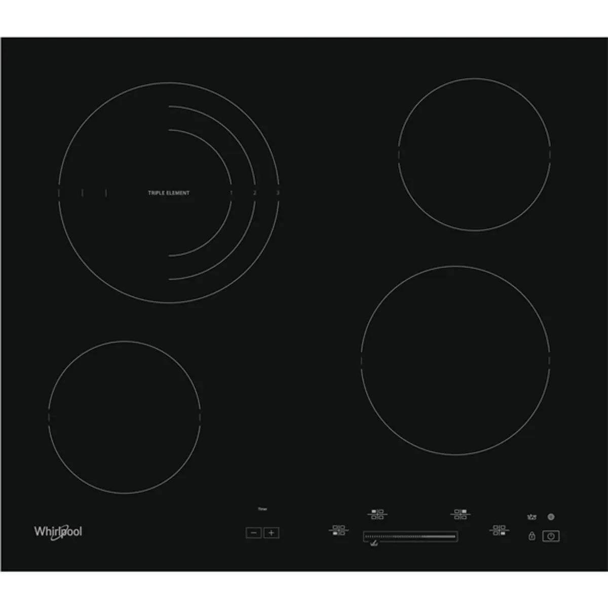 Whirlpool AKT 8900 BA fekete, beépíthető, elektromos üvegkerámia, főzőzóna: 4, beépíthető méret: 56cm, főzőlap #1