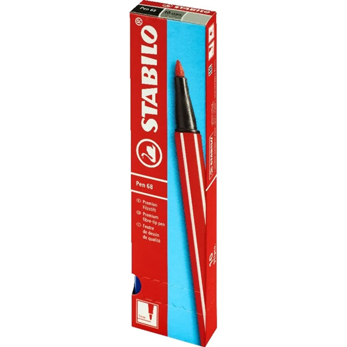 Stabilo Pen 68 10db/csomag kék rostirón #1