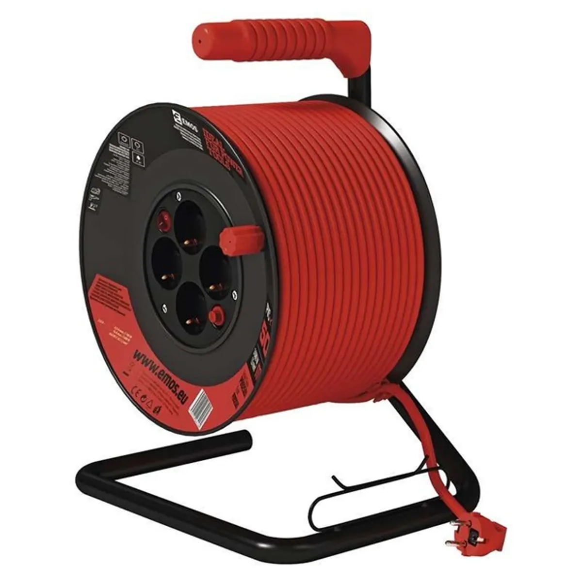 Emos P092501 kábeldob 3x1,5 mm2 50m-es kábellel 4 aljzat #1