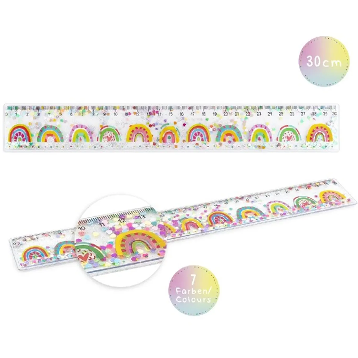 Trendhaus Good Feelings 30cm csillámos vonalzó #1