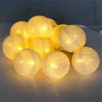 Iris Gömb alakú 6cm/színes fonott/1,5m/meleg fehér/10db LED-es/USB-s fényfüzér, fénydekoráció #2