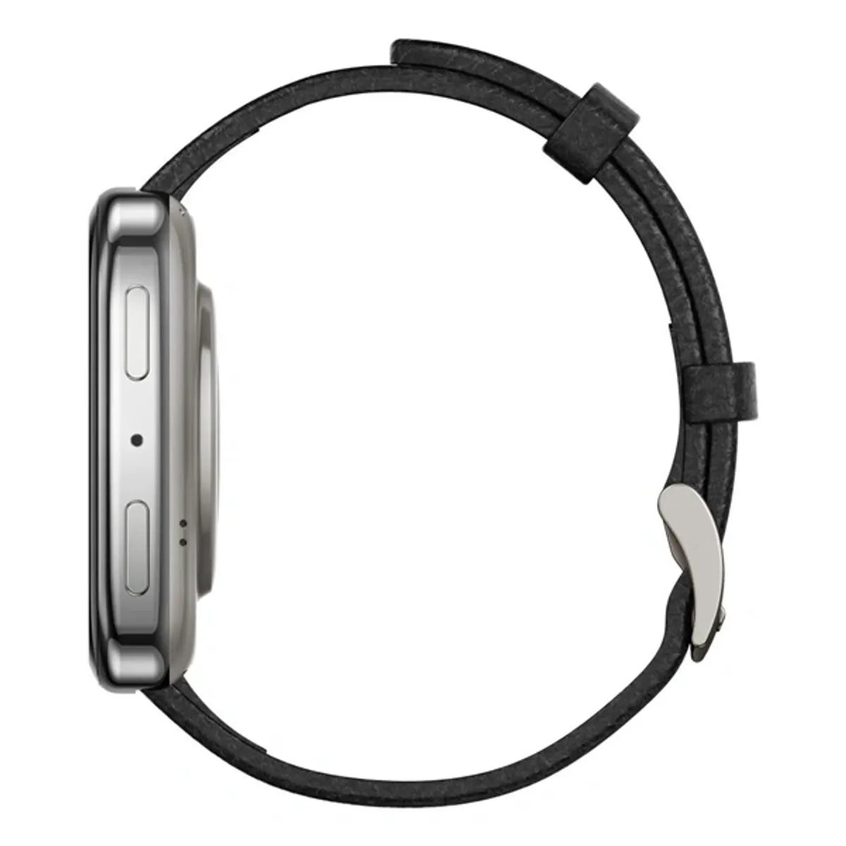 Amazfit Active 2 (Square) Black Leather Permium NFC fekete okosóra #3