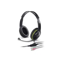 Genius HS-400A dual jack mikrofonos PC zöld headset