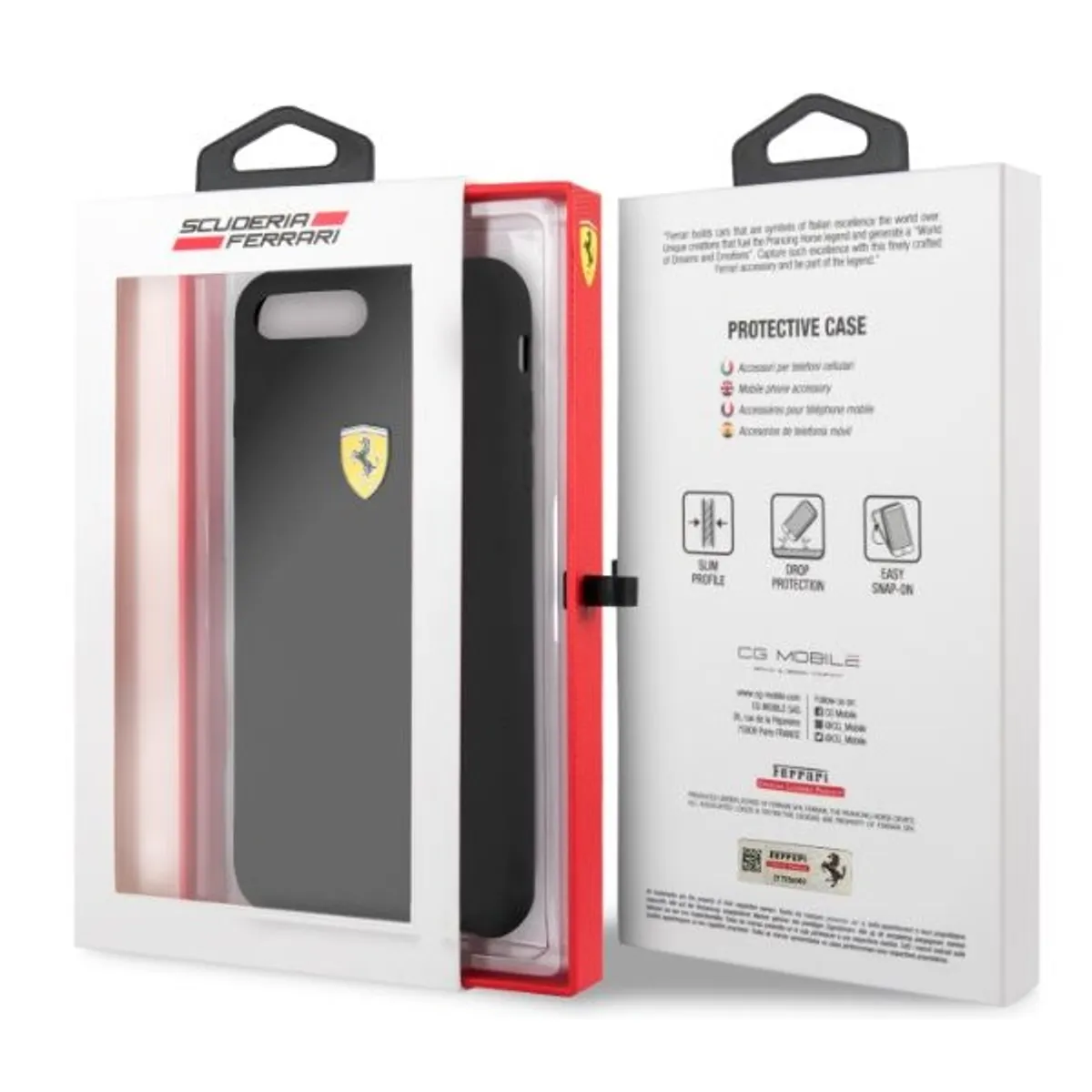 Ferrari SF iPhone 8 Plus fekete szilikon hátlap #3