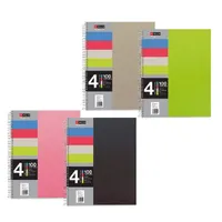Miquelrius A5 4x25lapos PP vonalas színes spirálfüzet #1
