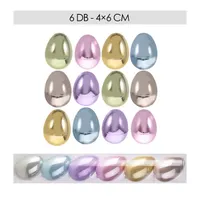 IRIS dekor tojás 6db gyöngyház 6 féle szín 4x6/cs