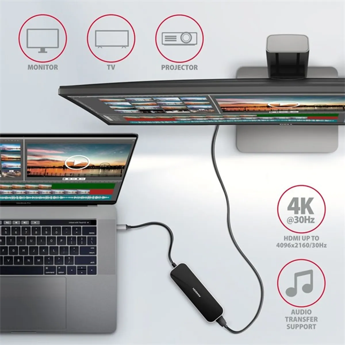 Axagon HMC-6H4A SuperSpeed USB-C COMBO 6in1 hub #3