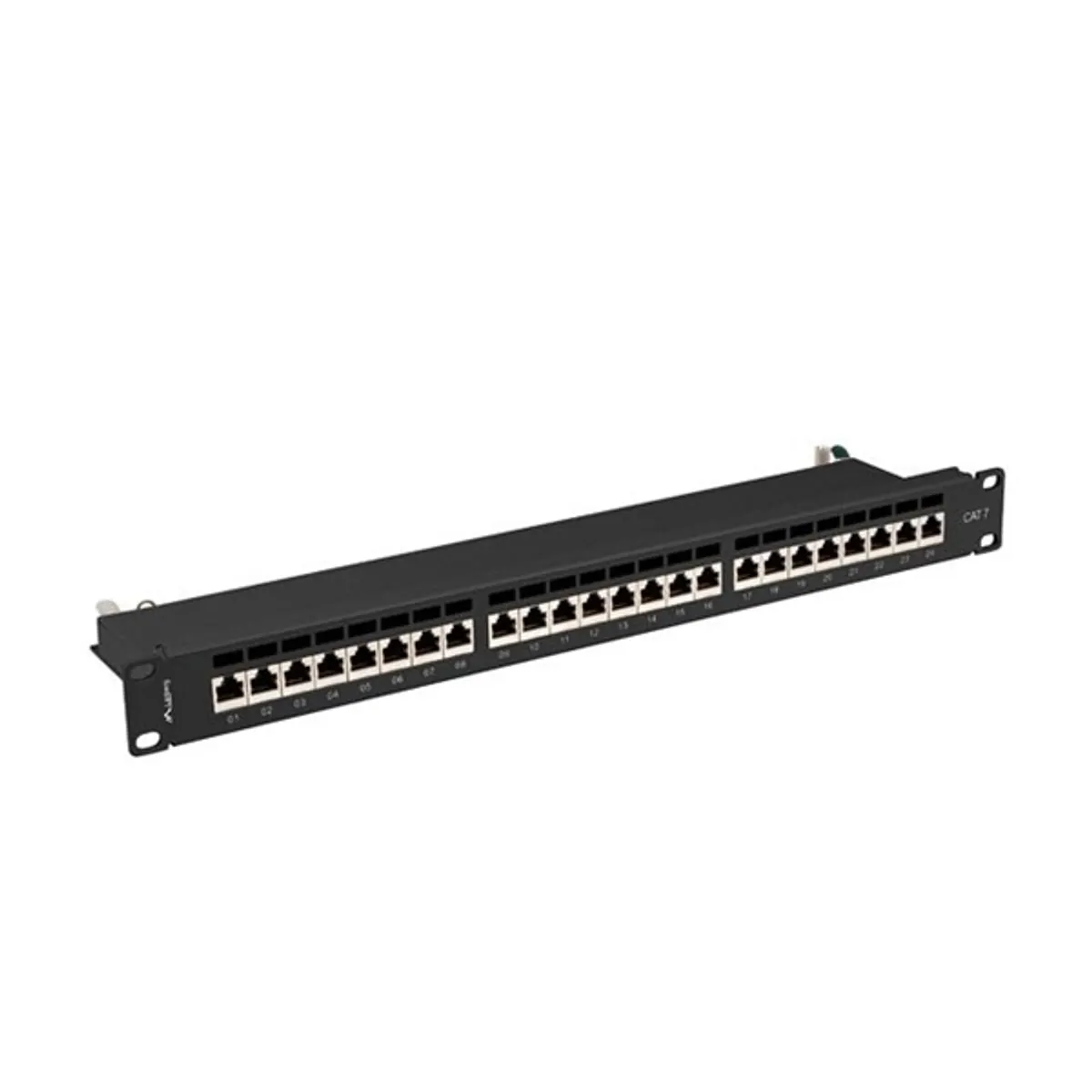 Lanberg PPS7-1024-B 19" 1U 24port Cat.7 FTP árnyékolt fekete patch panel #3