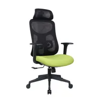 IRISOffice Mirage zöld/fekete ergonómikus,  szövet-hálós irodai forgószék fej és háttámasszal #2