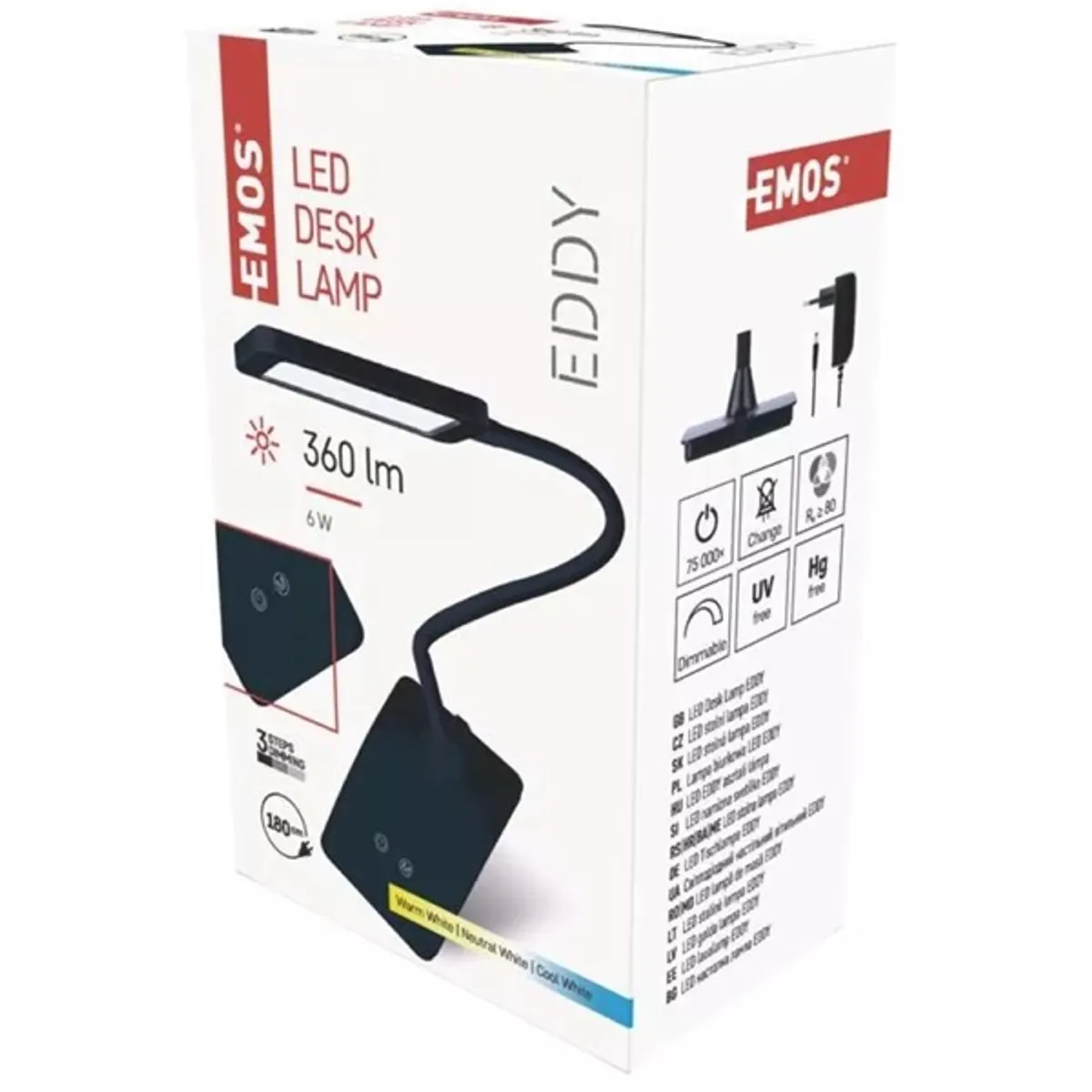 Emos Z7599B Eddy fekete asztali LED lámpa #4