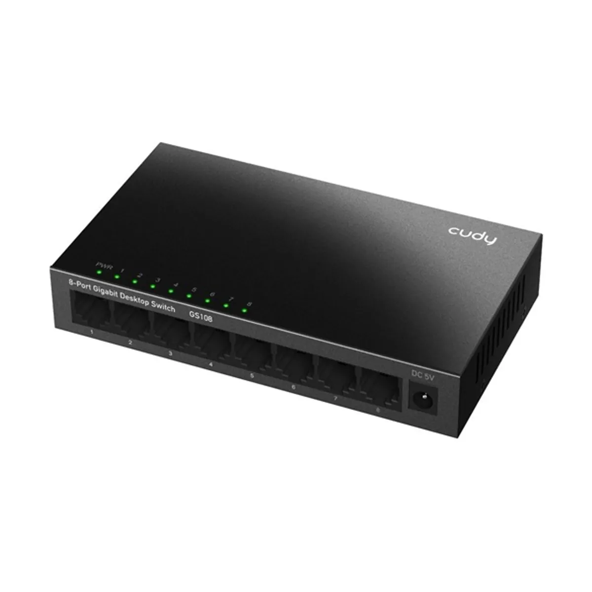CUDY GS108 8 portos Gigabit, VLAN/Extend mód, fém ház, fekete asztali Switch #2