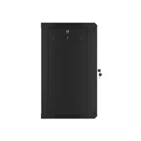 Lanberg WF01-6415-10B 19" 15U SZÉL:600mm MÉLY:450mm MAG:774mm lapraszerelt üvegajtós fekete fali rack szekrény #6