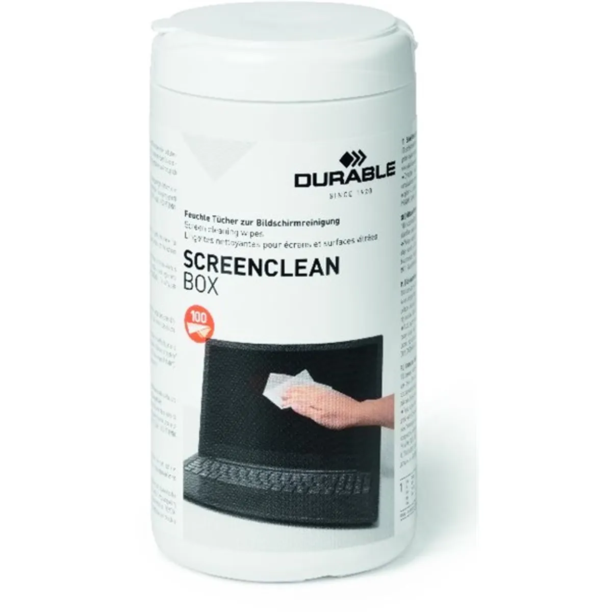 Durable SCREENCLEAN BOX 100 monitor tisztító kendő #1