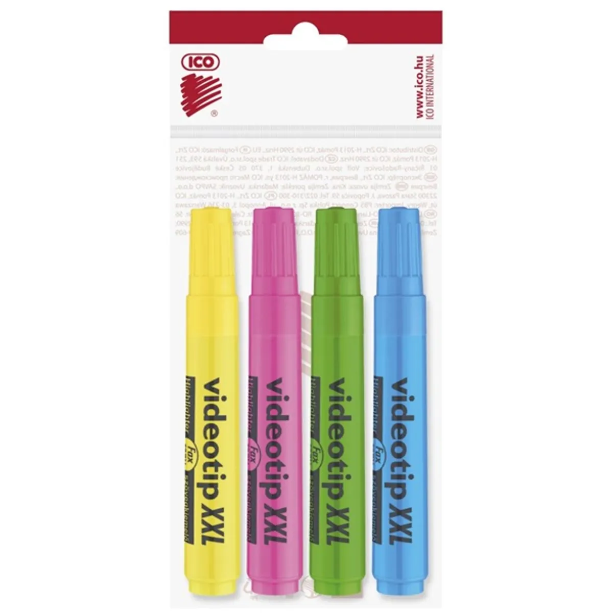 ICO Videotip XXL 4db-os vegyes színű szövegkiemelő #1