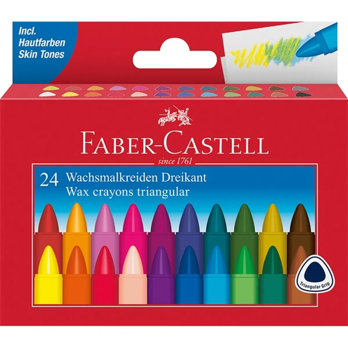Faber-Castell 24 db háromszögletű zsírkréta készlet #1