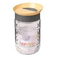 IRIS Sand üveg fűszertartó domború mintával 1.350ml, fekete-homok színű 148002-582 #1