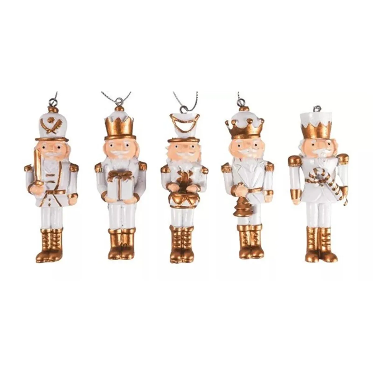 IRIS polirezin akasztós diótörő, fehér és arany, 1db 4 x 10 cm #1