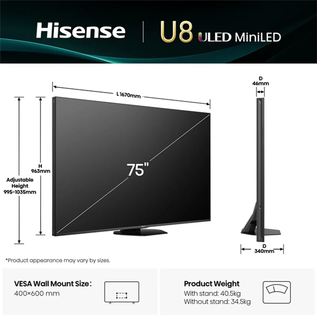 Hisense 75" 75U8Q 4K UHD Smart MiniLED ULED TV #6