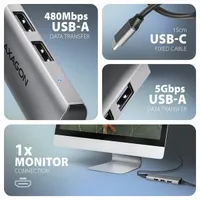 Axagon HMC-H3A USB-C 5Gbps STARTER 4in1 hub #3