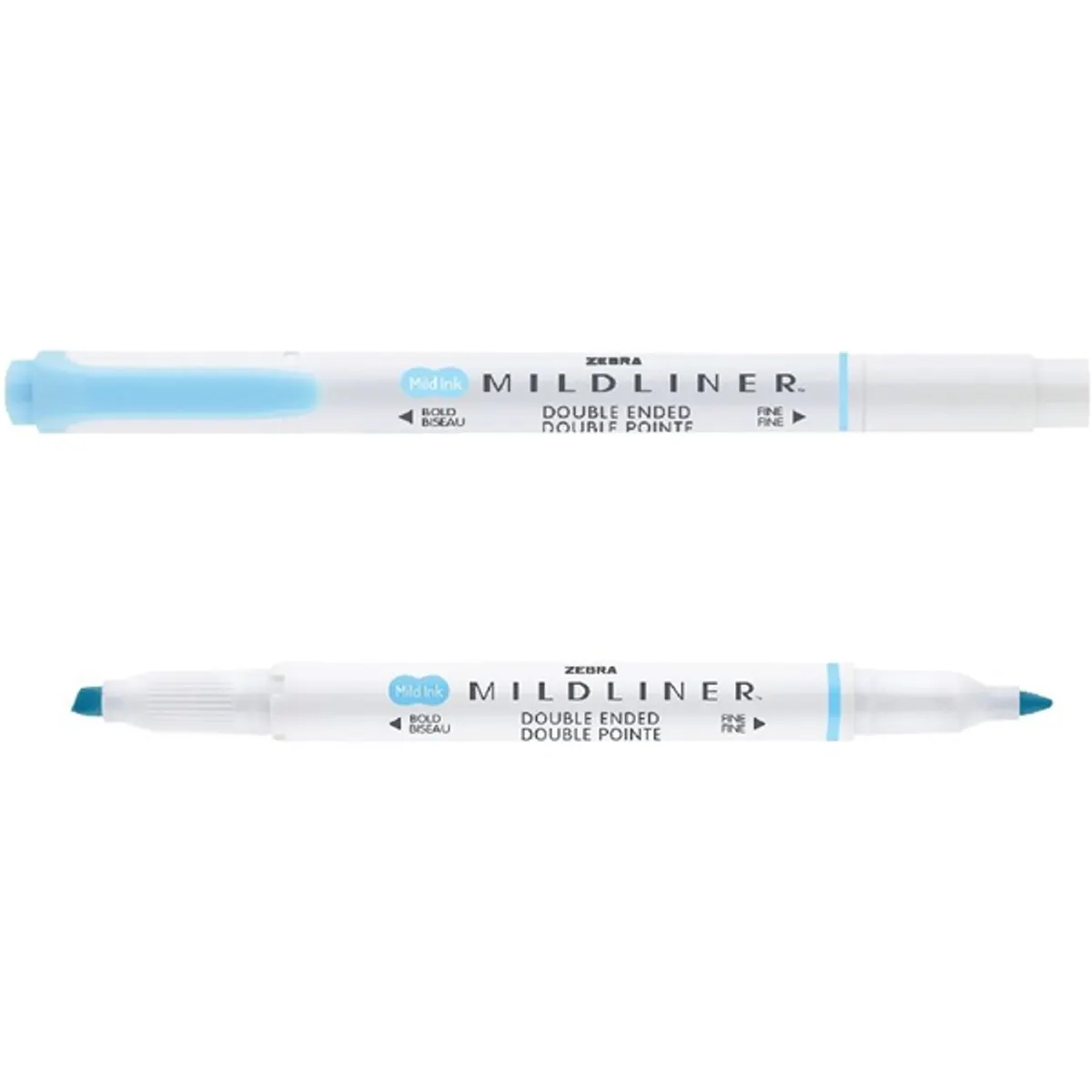 Zebra Mildliner Fluorescent kék kettős végű szövegkiemelő #1