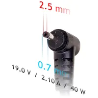 Akyga 19V/2,1A/40W 2,5x0,7mm Asus notebook hálózati töltő #3