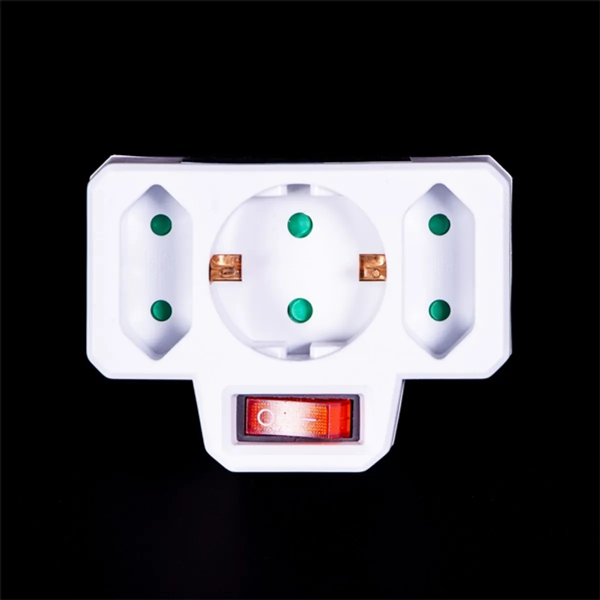 IRIS Electric IEA-3W-K fali elosztó kapcsolóval, 3 aljzat 1 földelt+2 földeletlen) 1X16A,2X2.5A #3