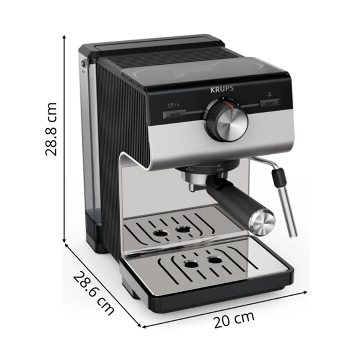 Krups XP384E10 Authentic+ ezüst espresso kávéfőző #3