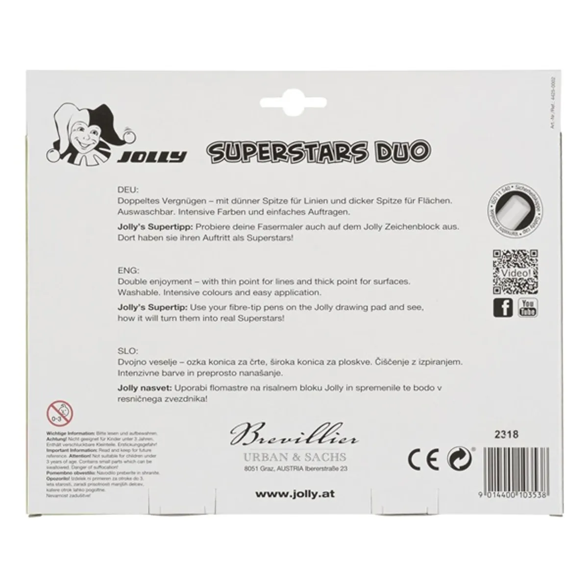 Jolly Superstars Duo 24 darabos kétvégű filctoll készlet #3