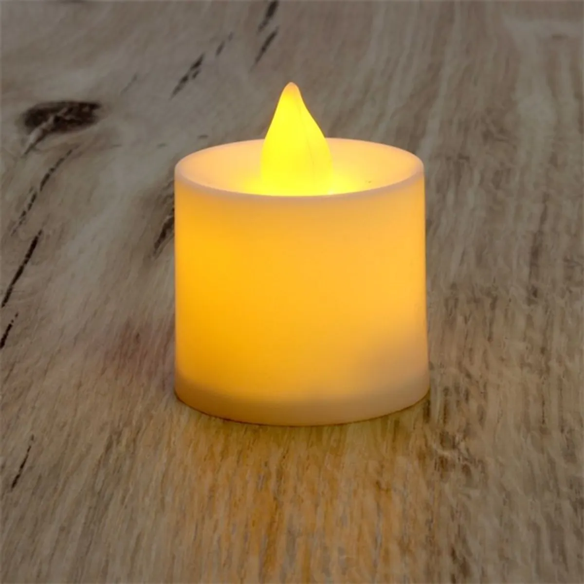 Iris Gyertya alakú pulzáló fényű LED-es sárga fénydekoráció 4db/csomag #1