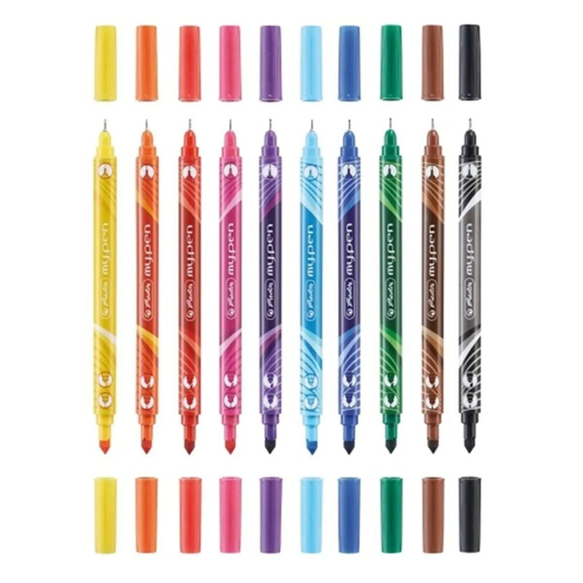Herlitz my.pen kétvégű 10db-os vegyes színű filctoll készlet #2