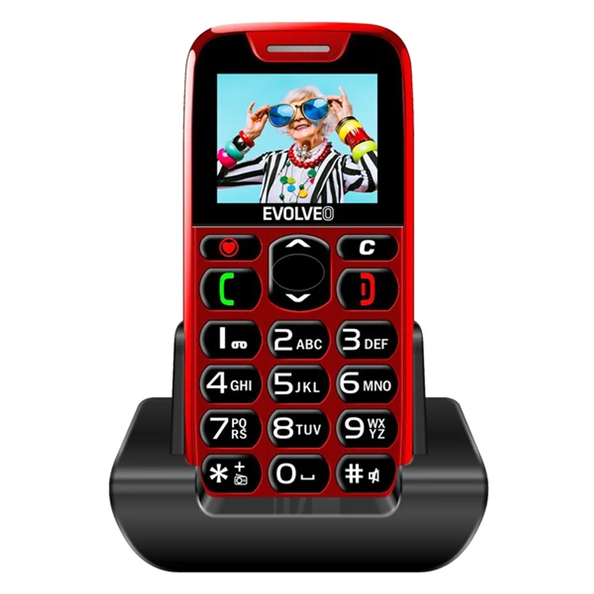 Evolveo EasyPhone EP501 1,8" piros mobiltelefon #1