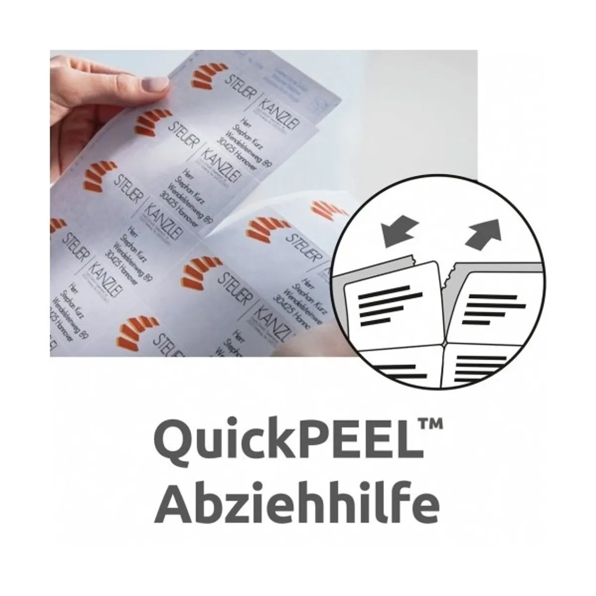 Avery 3667 QP 48,5x16,9mm univerzális 6400db-os fehér etikett #4