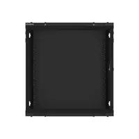 Lanberg WF01-6412-10B 19" 12U SZÉL:600mm MÉLY:450mm MAG:640mm lapraszerelt üvegajtós fekete fali rack szekrény #10