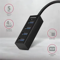 Axagon HUE-M1A 4 portos USB3.0 mini HUB #2