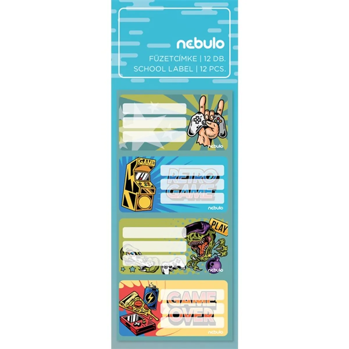 Nebulo Gamer 12 db füzetcímke #1