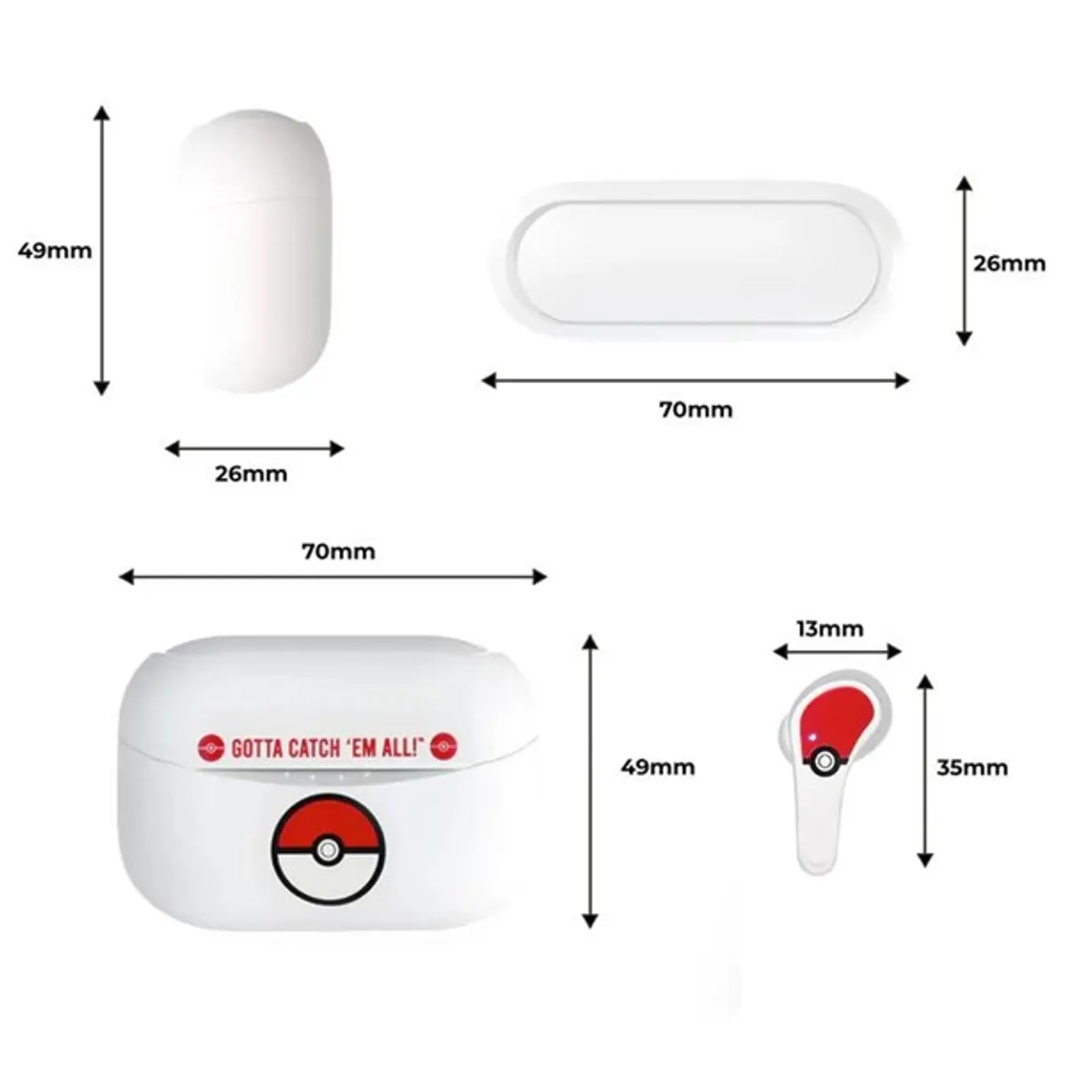 OTL PK0860 Pokémon Pokeball True Wireless Bluetooth fülhallgató #5