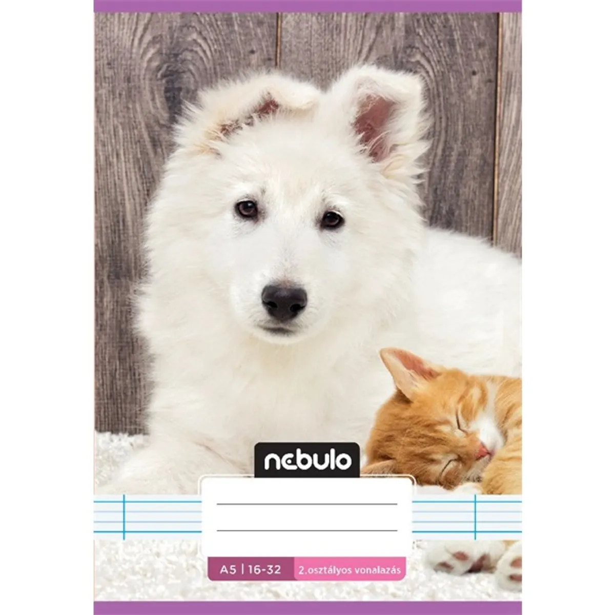 Nebulo Cuki minták A5 2. osztályos 16-32 tűzött vonalas füzet #5