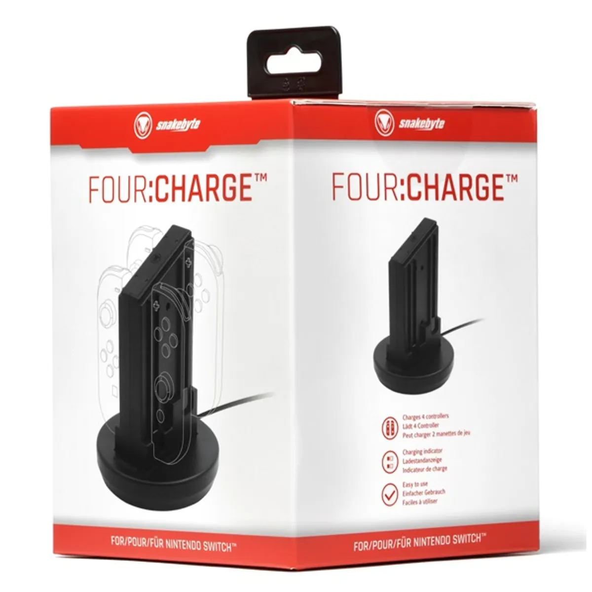 Snakebyte SB911972 FOUR:CHARGE Nintendo Switch fekete töltőállomás #4