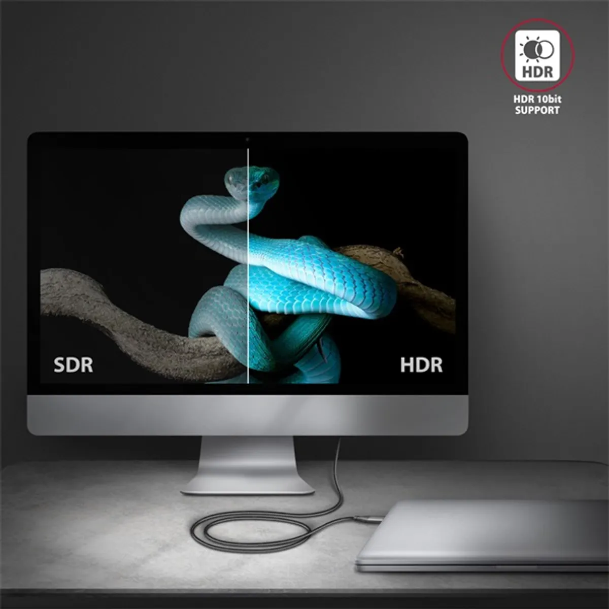 Axagon RVC-HI2MC USB-C - HDMI 2.0 kábel #6