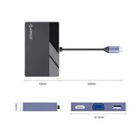 ORICO ORICO-DM-7TS-BK-BP 7in1 Type-C USB3.0/HDMI/VGA/PD100W/TF/SD/3.5mm dokkoló #2