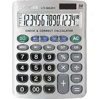 CTIFREE CT-8814NV ezüst színű számológép, 155x203mm, 14 számjegy, dual power, 2 év garancia