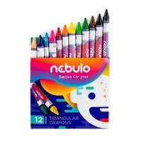 Nebulo háromszögletű 12 db-os vegyes színű zsírkréta készlet #2